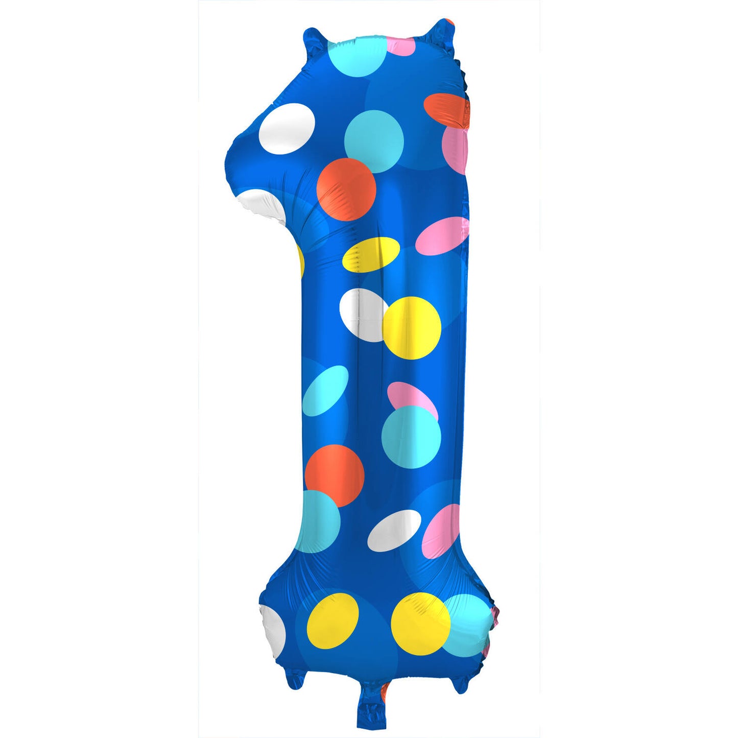 Colorful Dots Number 1 Foil balloon, 86cm