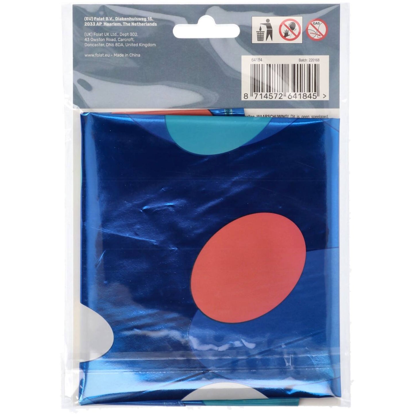 Colorful Dots Number 4 Foil balloon, 86cm