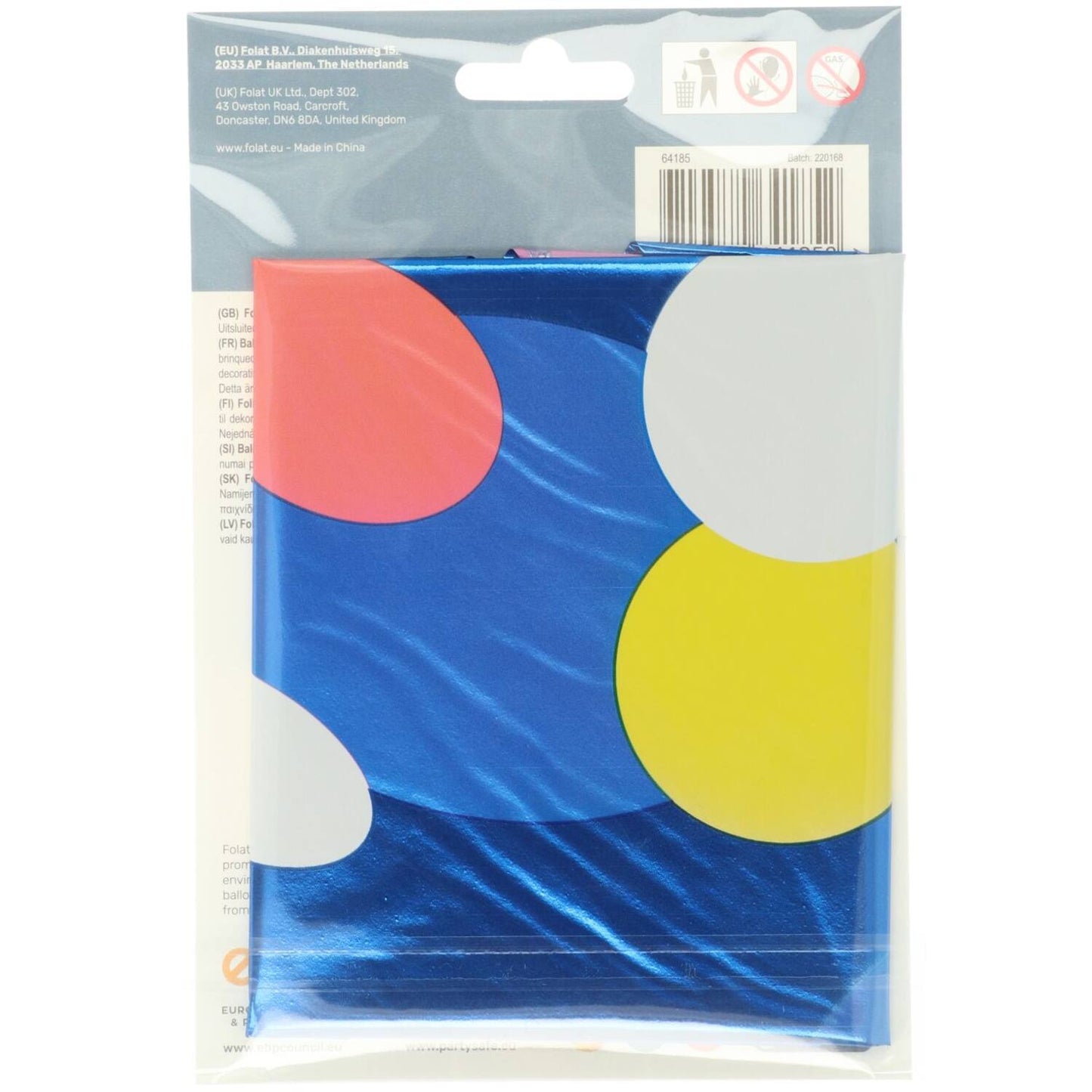 Colorful Dots Number 5 Foil balloon, 86cm