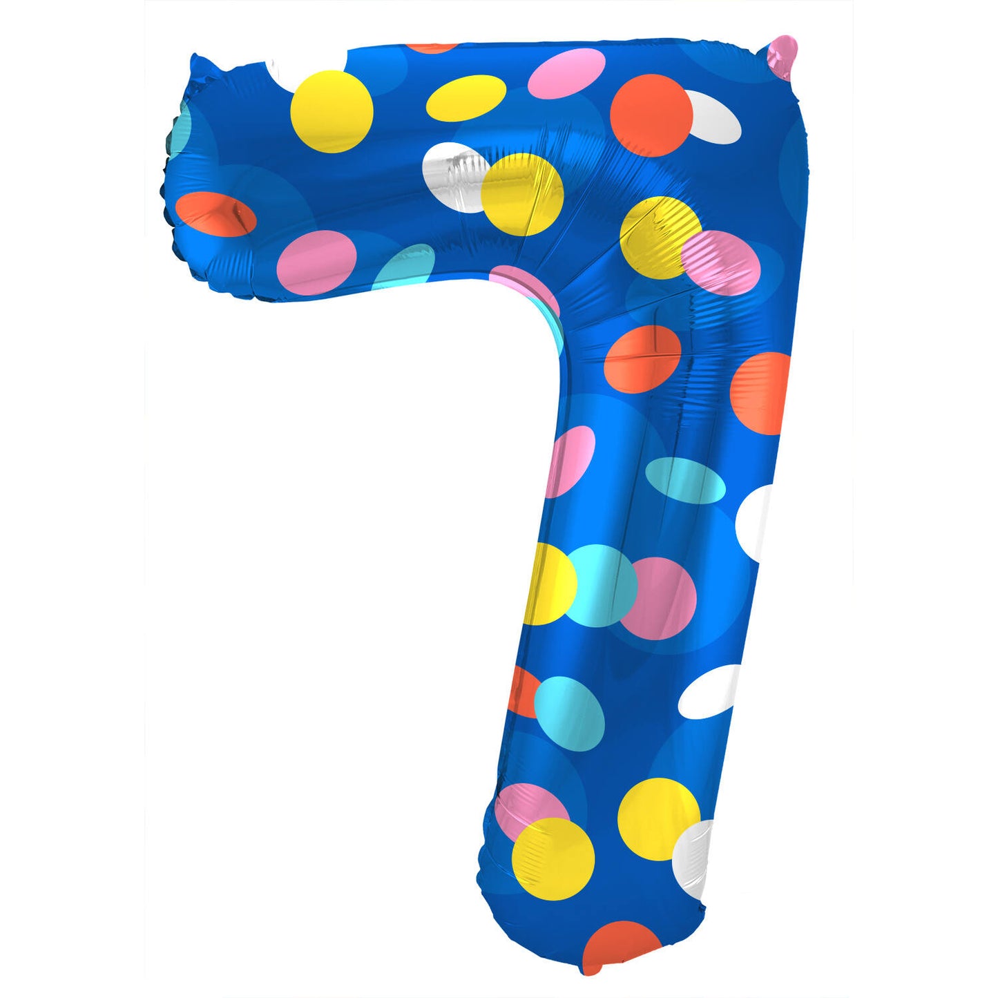 Colorful Dots Number 7 Foil balloon, 86cm