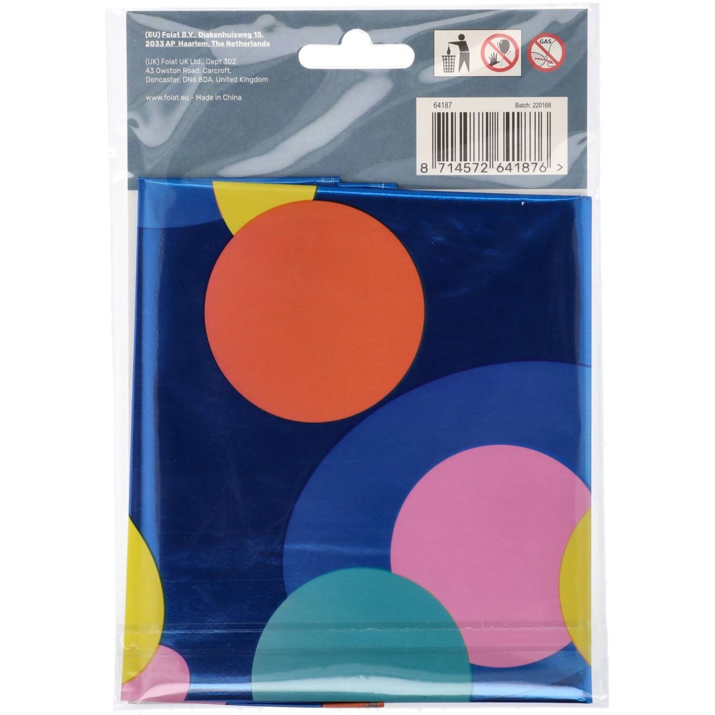 Colorful Dots Number 7 Foil balloon, 86cm