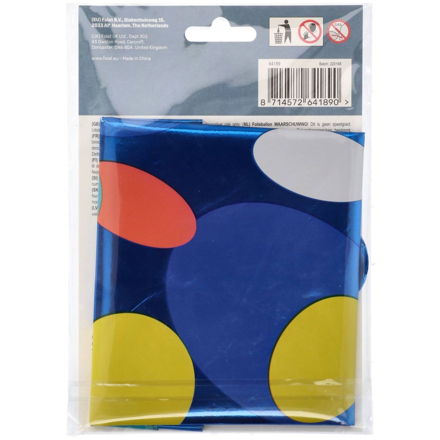 Colorful Dots Number 9 Foil balloon, 86cm