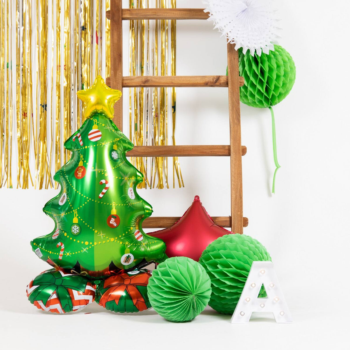 Christmas Tree Floor Standing Foil Balloon - 81 cm