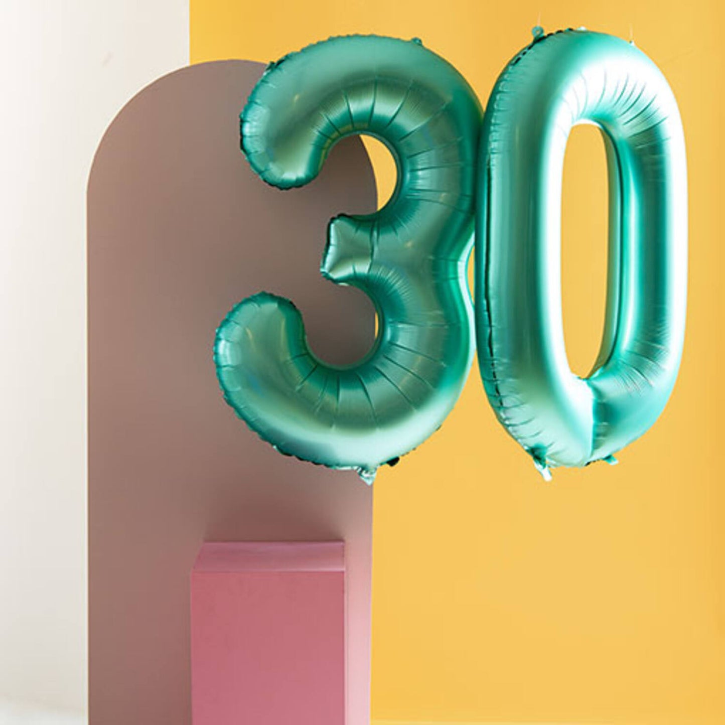 Green Metallic Mat Number 0 Foil balloon, 86cm