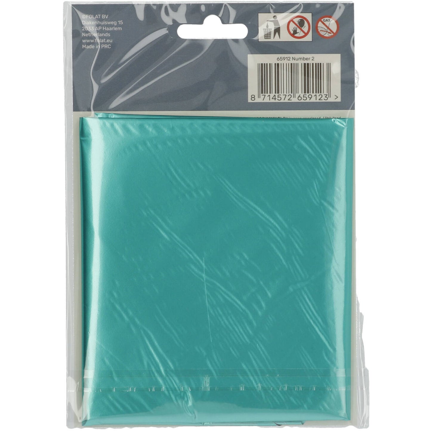 Green Metallic Mat Number 2 Foil balloon, 86cm