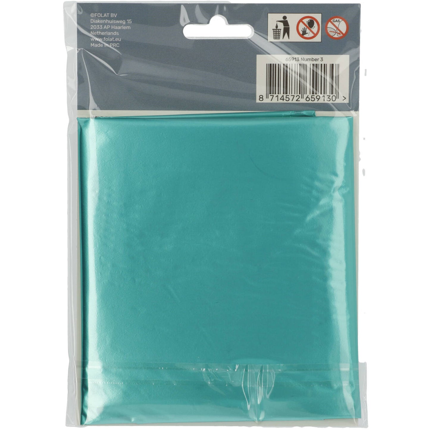 Green Metallic Mat Number 3 Foil balloon, 86cm