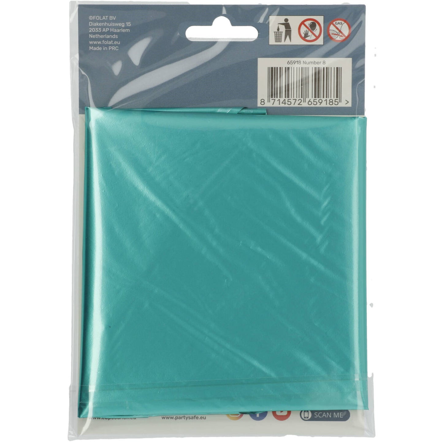 Green Metallic Mat Number 8 Foil balloon, 86cm