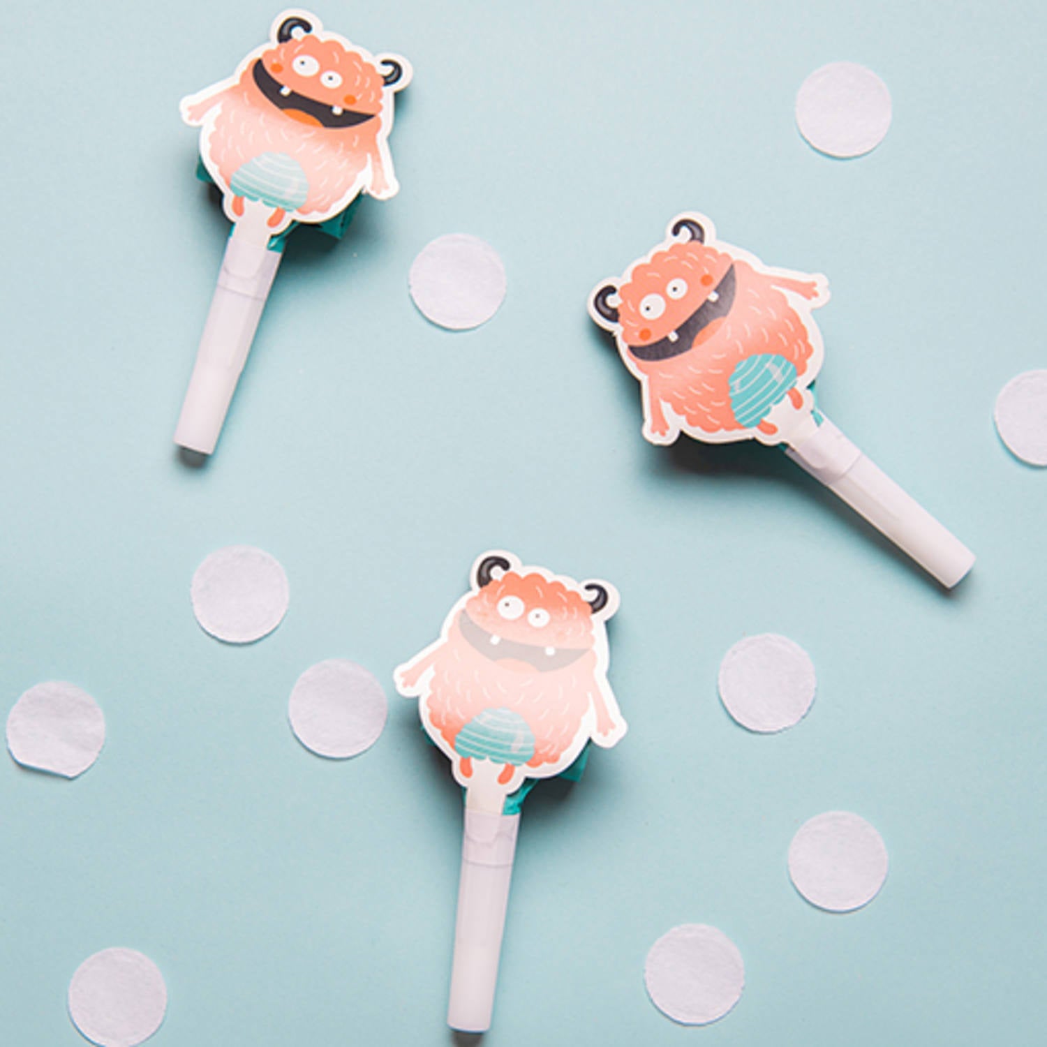 Monster Bash Party Blowers 24 cm 6 Pack for kids’ monster-themed parties