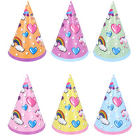 Unicorn Party Cone Hat (Pack of 6) - Anilas UK