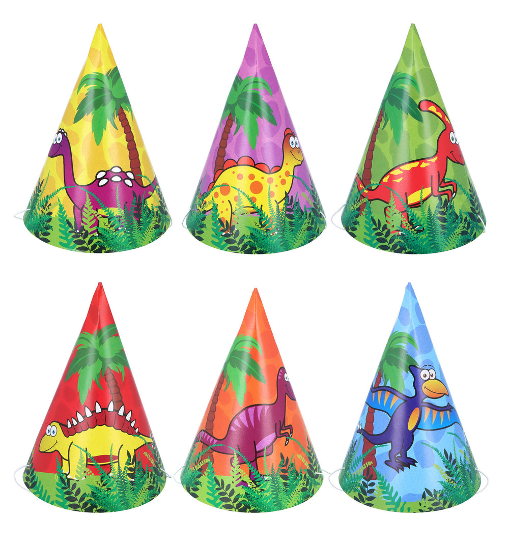 Dinosaur Party Cone Hat (Pack of 6) - Anilas UK