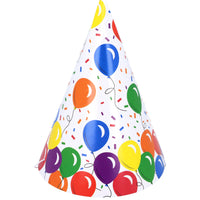 Balloon Party Cone Hat (Pack of 6) - Anilas UK