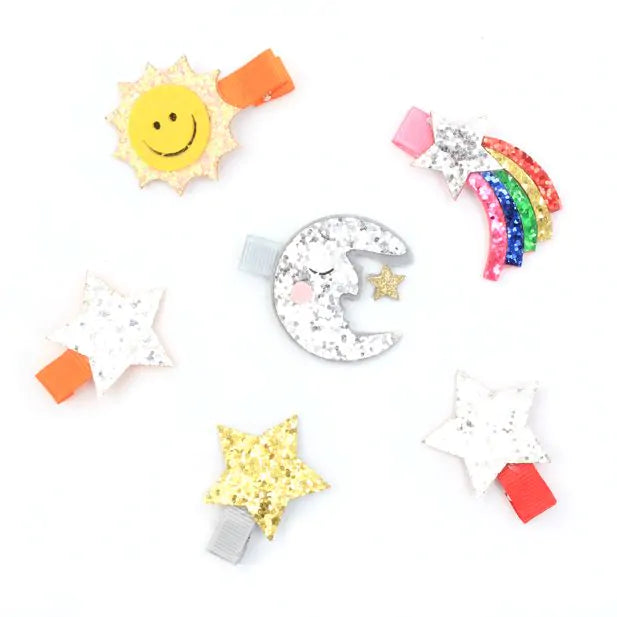 Weather Themed Glitter Clips (Pack of 2) - Anilas UK