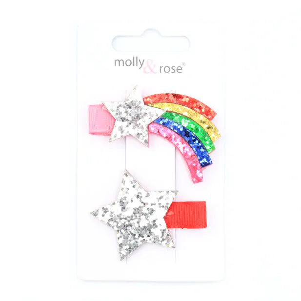 Weather Themed Glitter Clips (Pack of 2) - Anilas UK