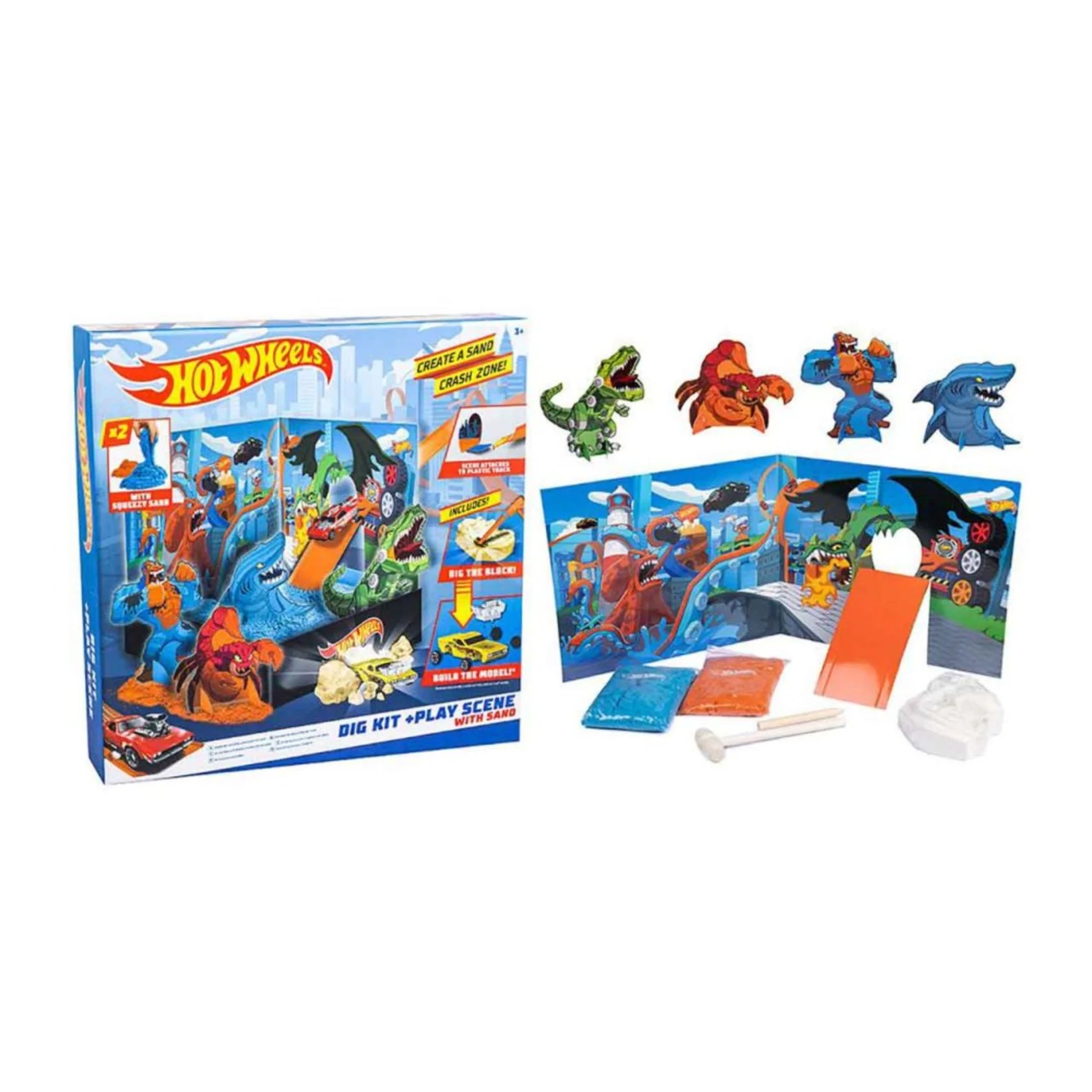 Hot Wheels Dig Kit + Play Scene with Sand - Anilas UK