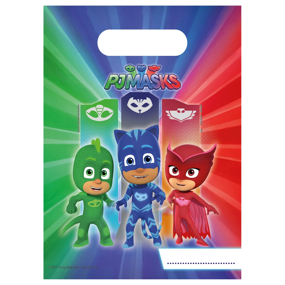 PJ Masks Plastic Party Bags (Pack of 6)