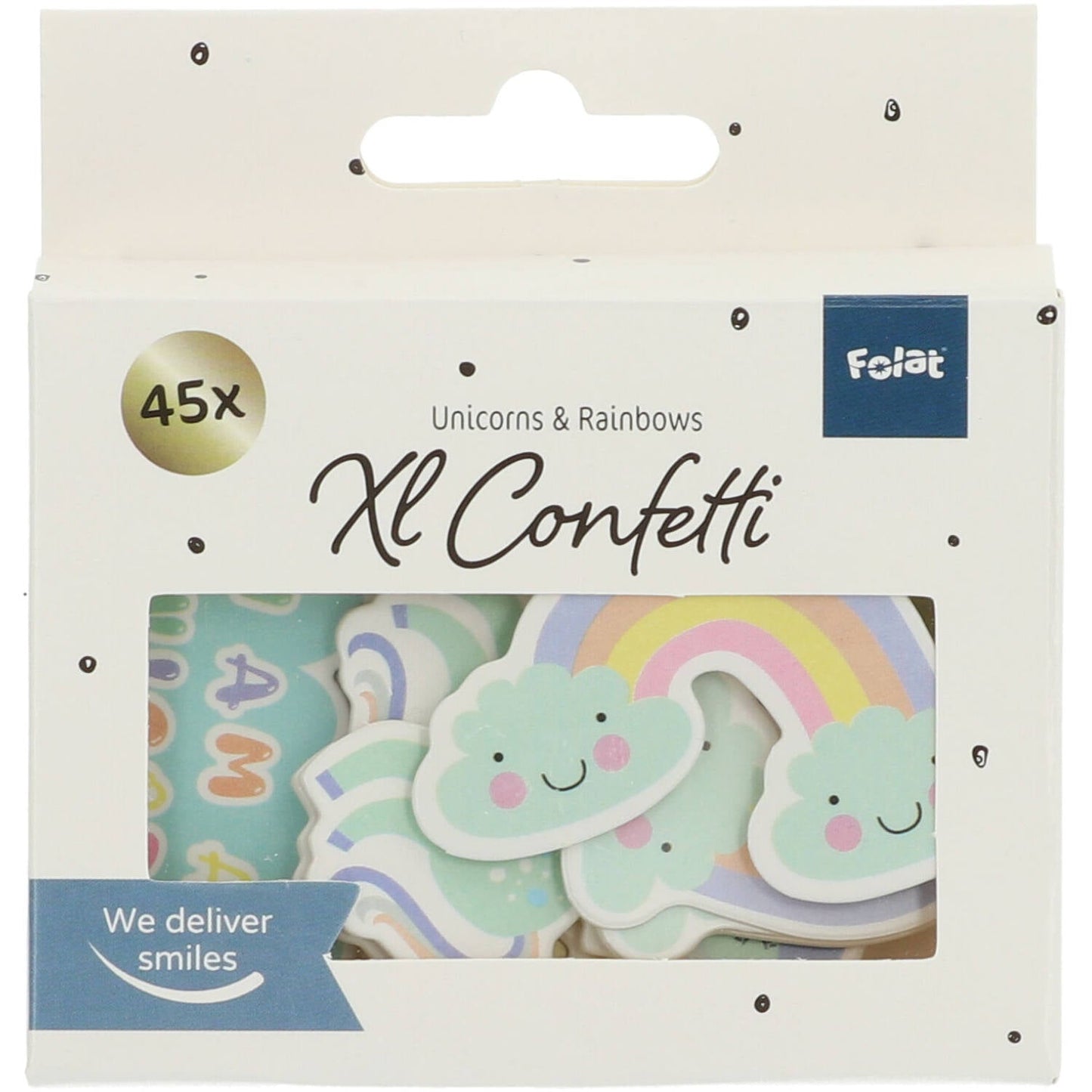 Unicorns & Rainbows XL Birthday Party Table Confetti Decoration (45 pieces) - Anilas UK