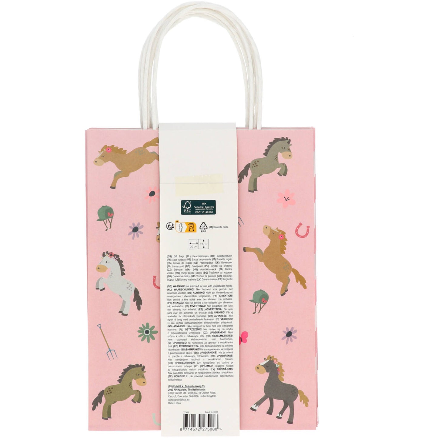 Happy Horse Gift Bags (20x27 cm) - Anilas UK