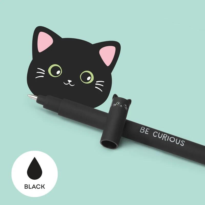 Legami Cat Erasable Gel Pen with Black Ink - Anilas UK