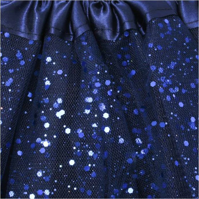 Girls Sequinned Tutu Skirt                                                                                                                                                 Navy - Anilas UK