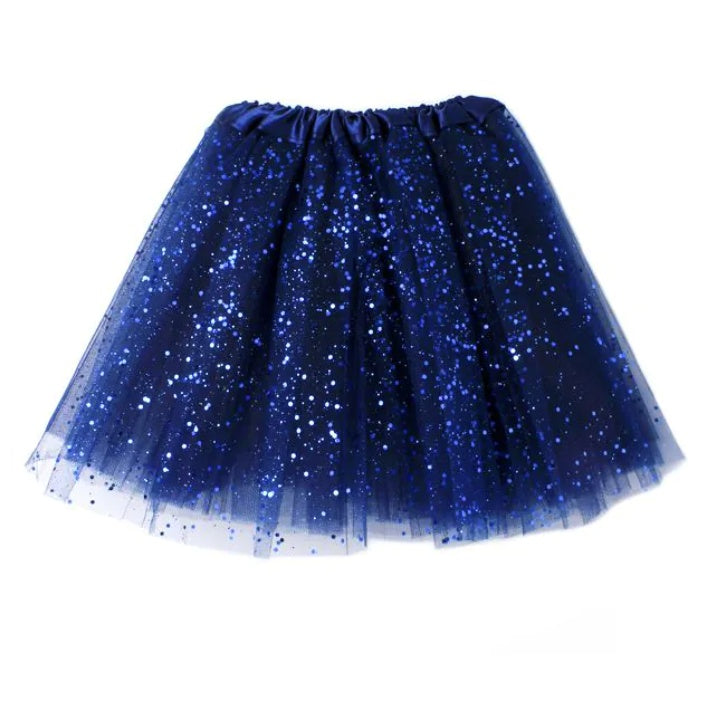 Girls Sequinned Tutu Skirt                                                                                                                                                 Navy - Anilas UK