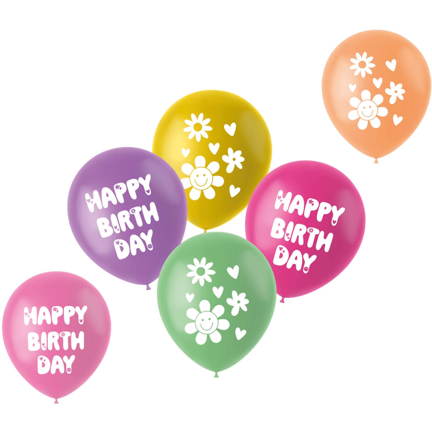 Boho Girlz Latex Birthday Party Balloons - (33 cm - 6 pieces) - Anilas UK