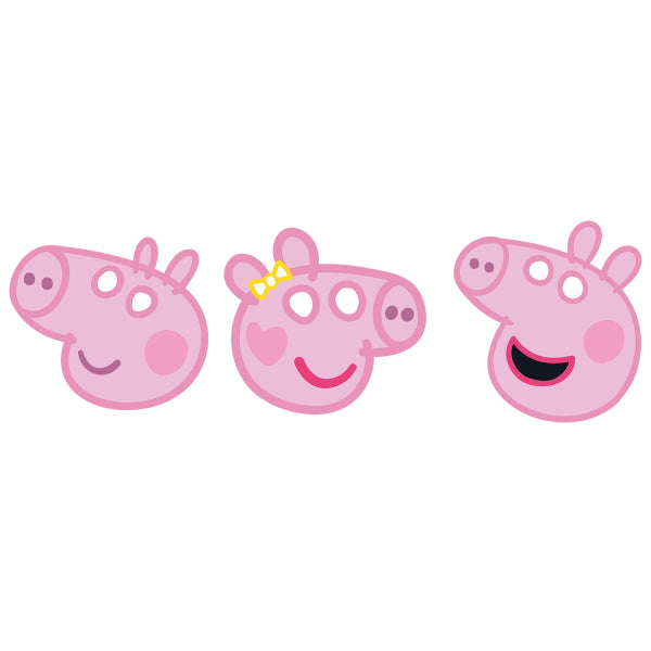 Peppa Pig Party Masks (pack of 6) - Anilas UK