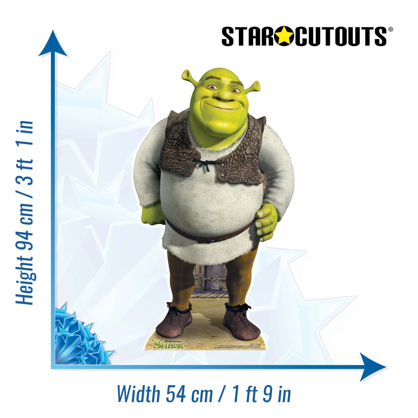 Shrek Cardboard Cut Out Height 94cm