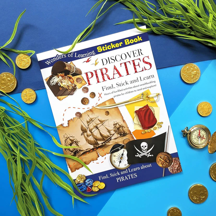 Discover Pirates Sticker Book - Find, Stick and Learn - Anilas UK