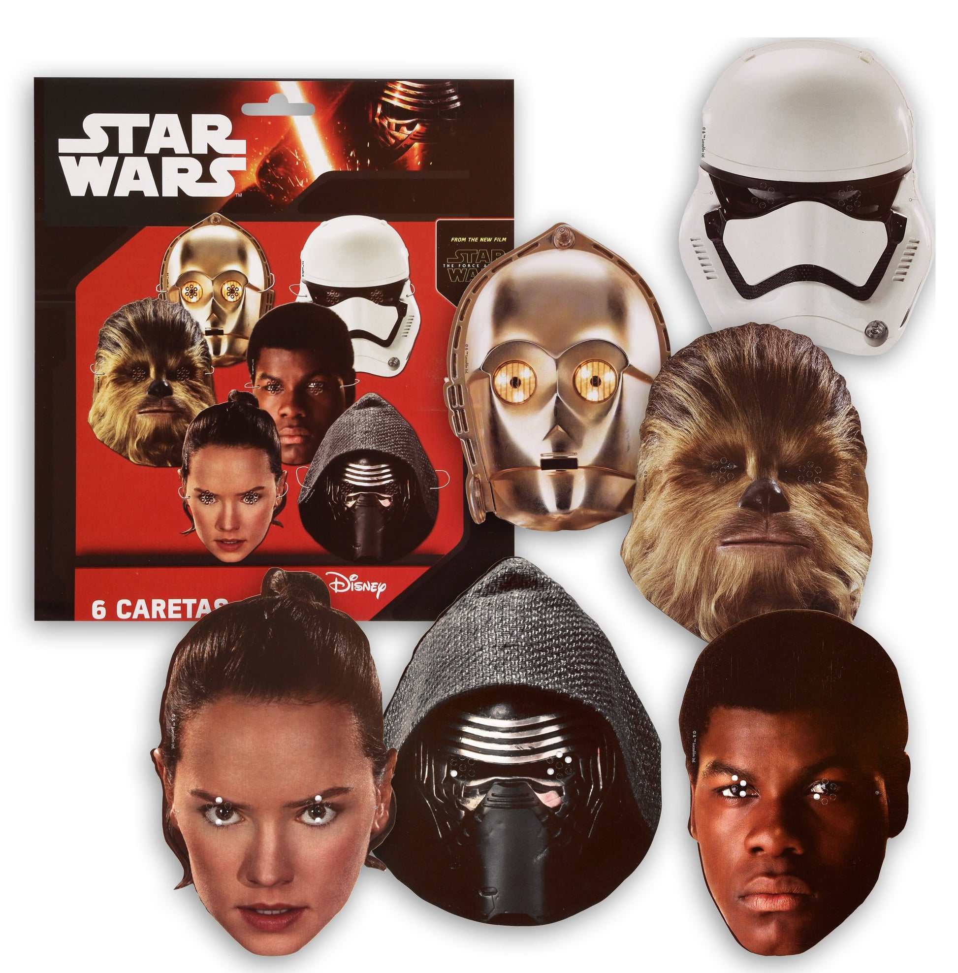 Star Wars Party Masks (Pack of 6) - Anilas UK