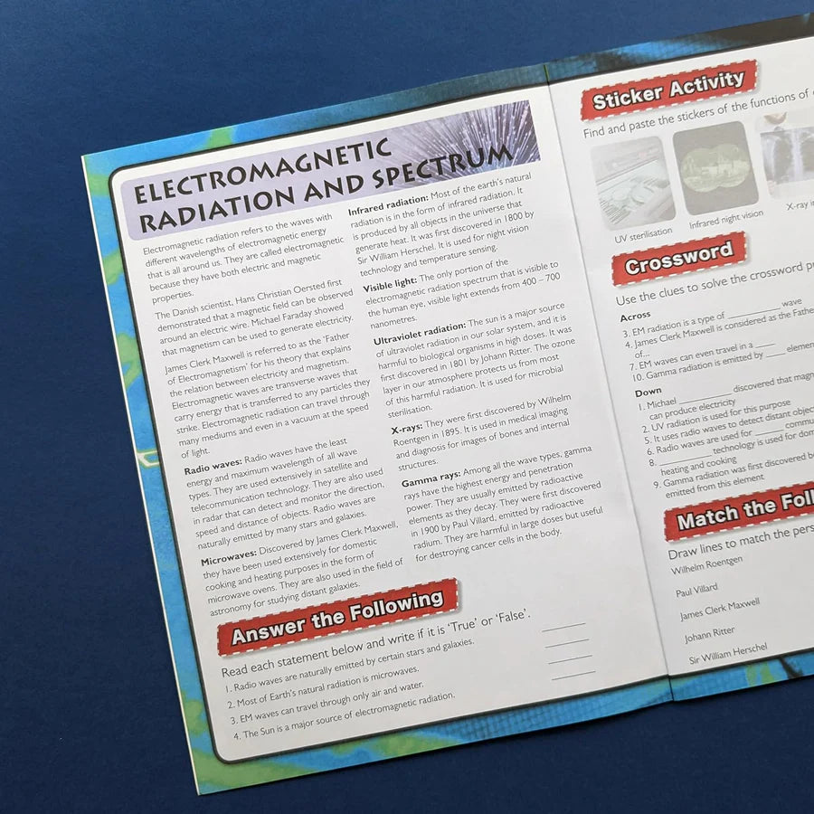 Discover Light, Sound & Motion Sticker Book - Find, Stick and Learn - Anilas UK