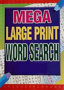 Mega Large Print Wordsearch Book Puzzle Book - Anilas UK