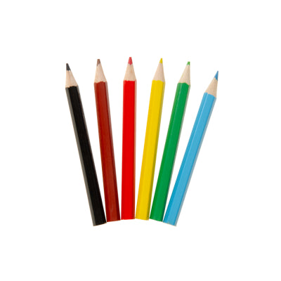 Set of 6 Christmas Themed Mini Colouring Pencils - Anilas UK