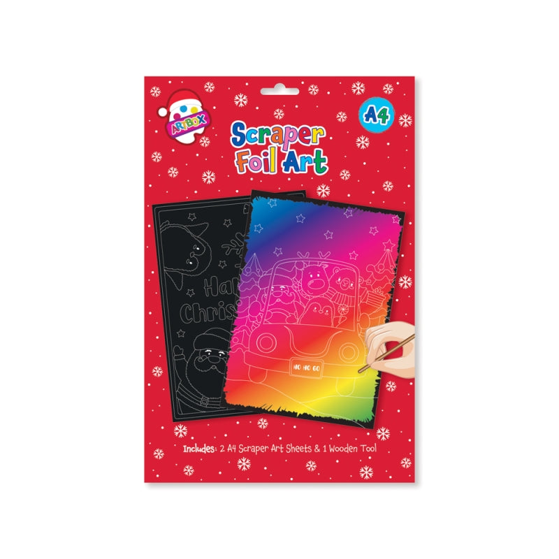 Christmas A4 Scratch Art Kit