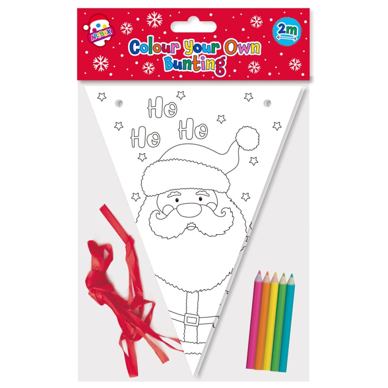 Christmas Colour Your Own Bunting Banner Decoration