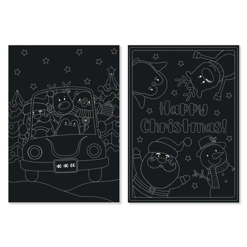 Christmas A4 Scratch Art Kit