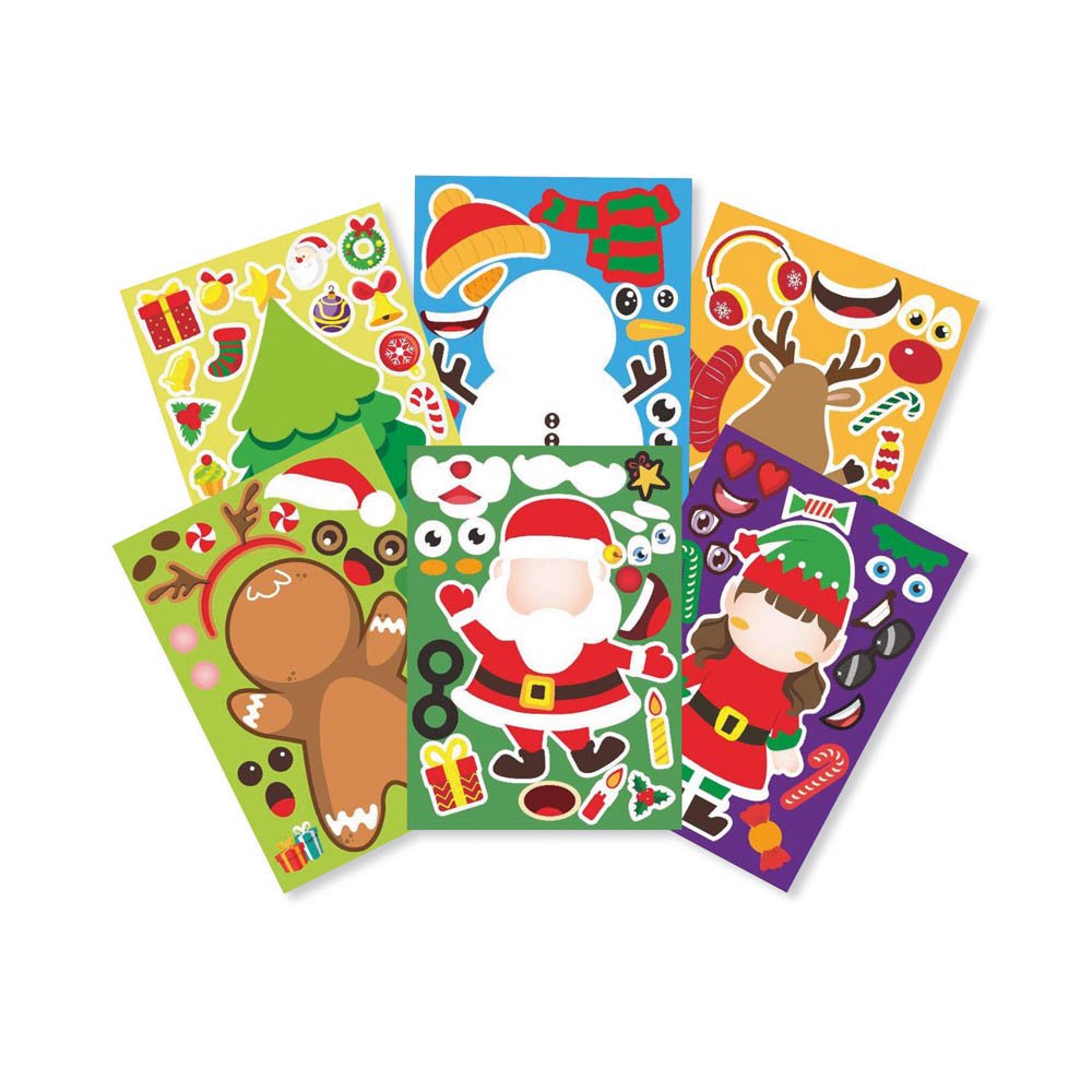 Design Your Own Wacky Christmas Character Sticker Pack