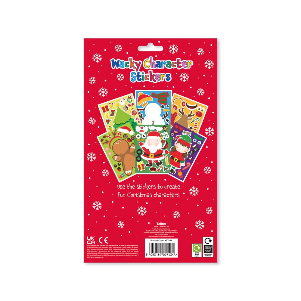 Design Your Own Wacky Christmas Character Sticker Pack