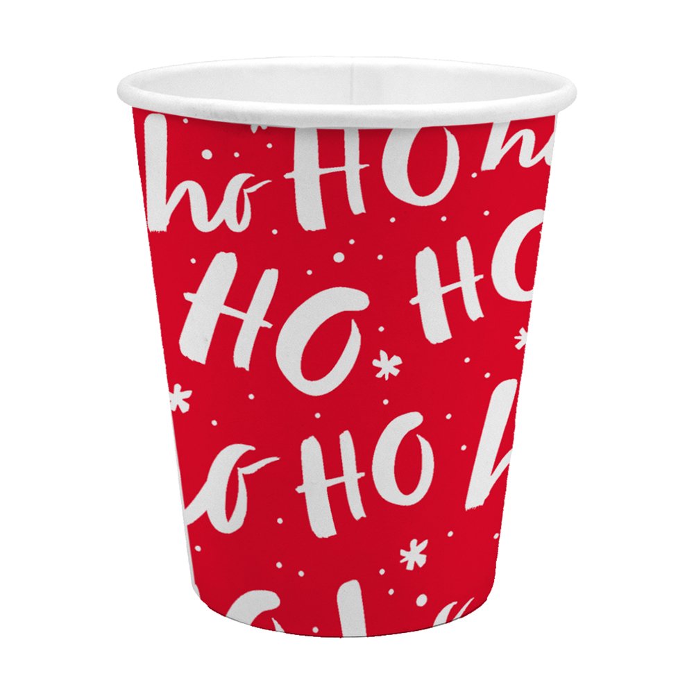 Christmas Contemporary Ho Ho Party Cups (Pack of 6)