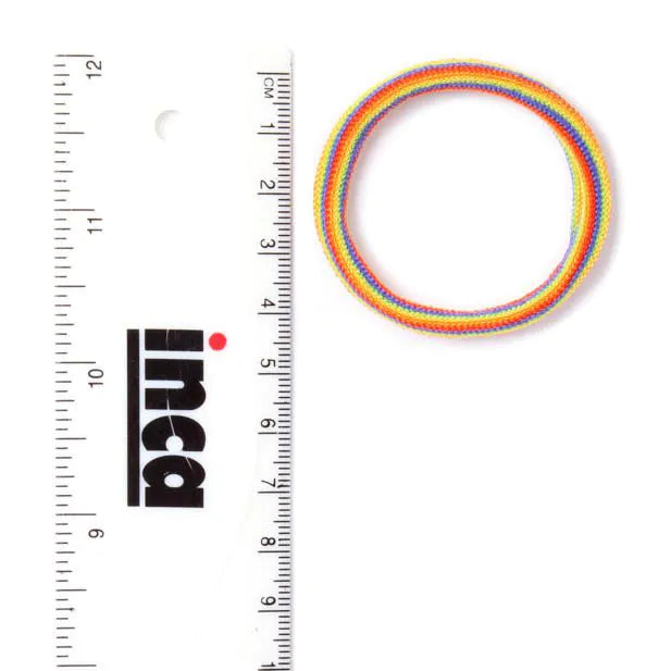 Recycled Jersey Elastic Hair Ponytail Holders - Rainbow - Set of 6 - 8mm thick