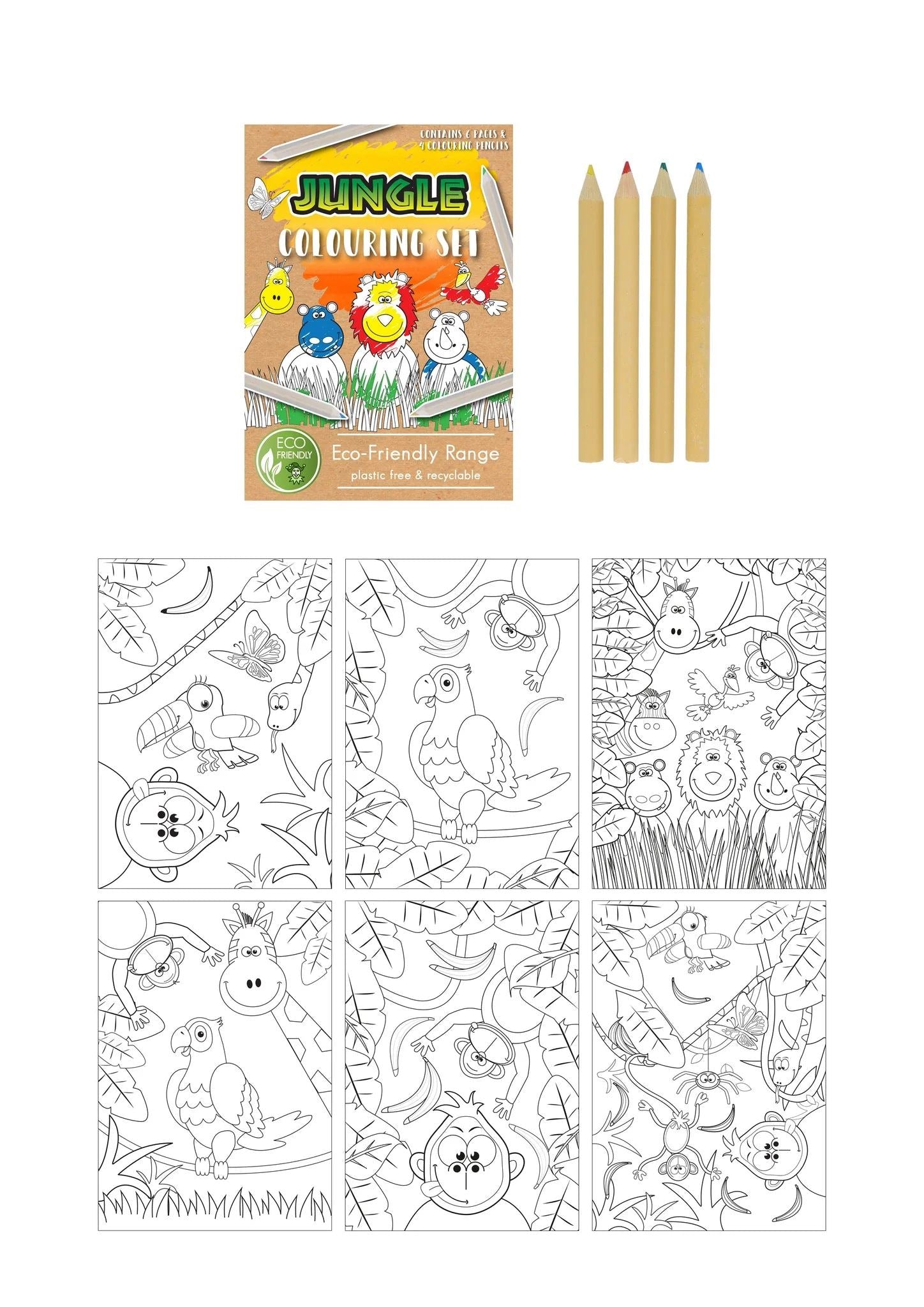 Eco Friendly Mini Jungle Colouring Set - Anilas UK