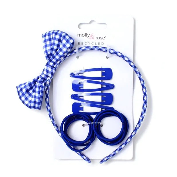 Royal Blue School Hair Accessories Set - Anilas UK