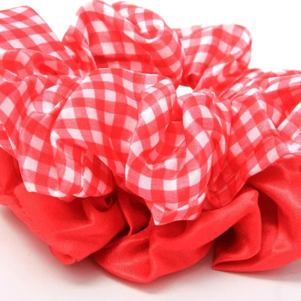 Pack of 2 Girls Red School Hair Scrunchies - Anilas UK