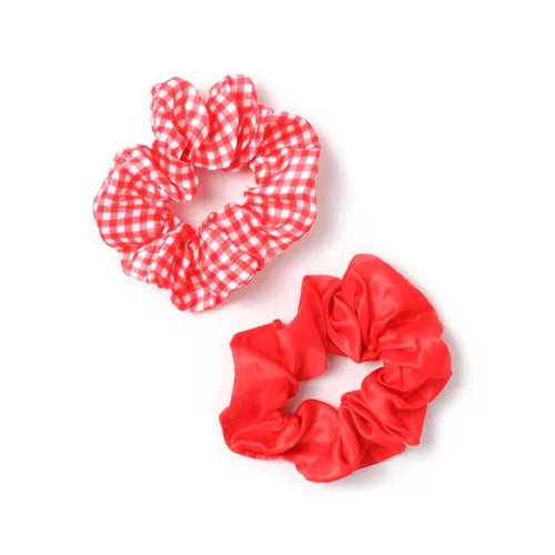 Pack of 2 Girls Red School Hair Scrunchies - Anilas UK