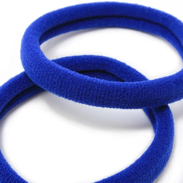 Royal Blue Gingham School Ponytail Holder & Snap Clips Set. - Anilas UK