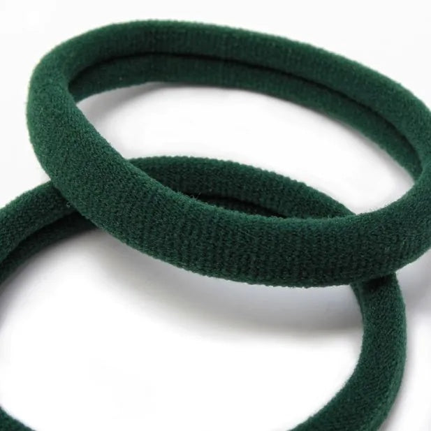 Set of 4 Bottle Green School Ponytail Holder & Snap Clips Set - Anilas UK