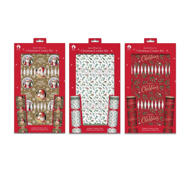 Make Your Own Traditional Christmas Crackers Kit (6 Crackers)
