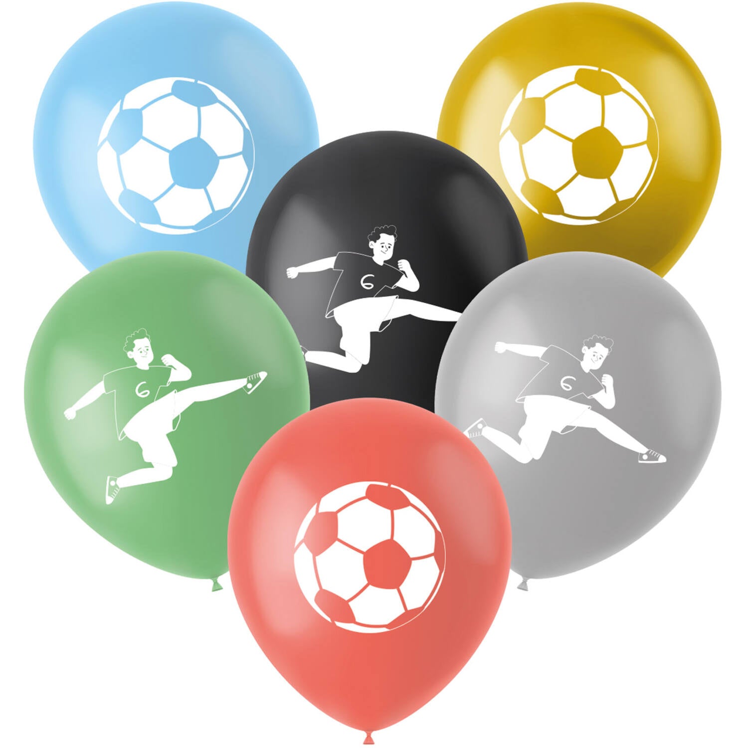 Fantastic Football Latex Party Balloon -  (33 cm - 6 pieces) - Anilas UK