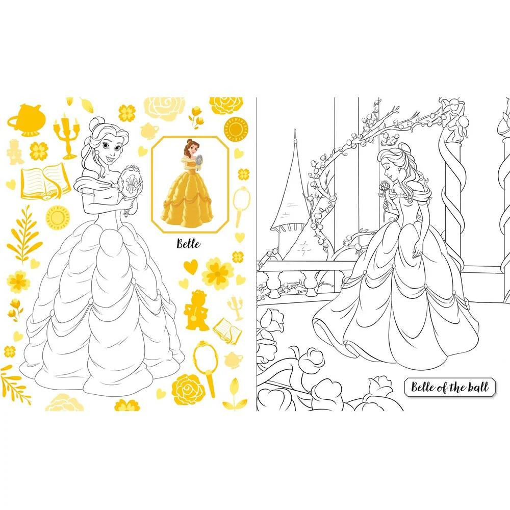 Disney Princess 3-in-1 Colouring Book, 32 Pages - Anilas UK