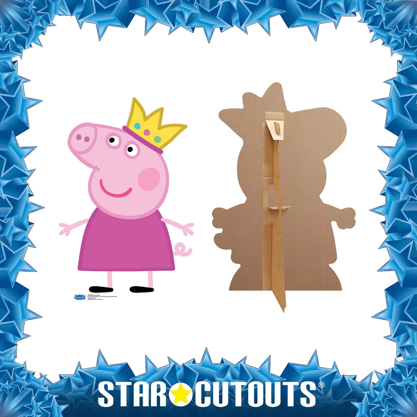 Peppa Pig Crown Cardboard Cut Out Height 90cm