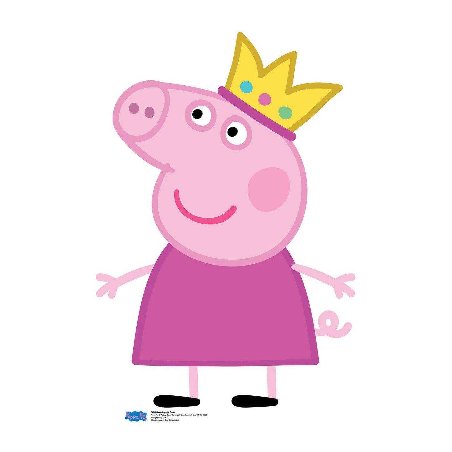 Peppa Pig Crown Cardboard Cut Out Height 90cm
